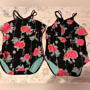 2 size 10/12 Girls Swimsuits (read description)
